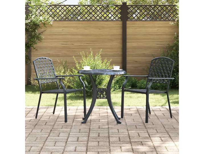 vidaXL Gartenstuhl 2 stk. Anthrazit Stahl