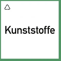 Wertstoffkennzeichnung "Kunststoffe", Kunststoff, 300x300 mm