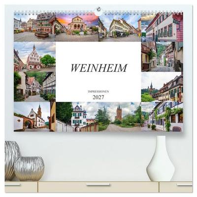 Weinheim Impressionen (hochwertiger Premium Wandkalender 2027 DIN A2 quer), Kunstdruck in Hochglanz