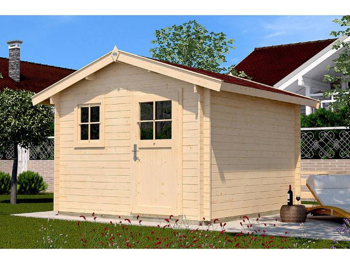 Weka Gartenhaus Premium 28 mit Fronttüre und Fenster 2 × 3 m