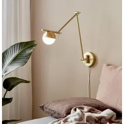 Elegante & flexible Nordlux Contina Wandleuchte in Messing