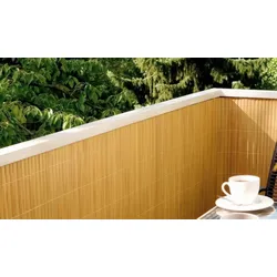 Sichtschutzmatte PVC 3 x 1,0 m – Balkonverkleidung aus PVC, gelb – Sichtschutz für Balkone – dekorativer Sichtschutz für Garten und Terrasse