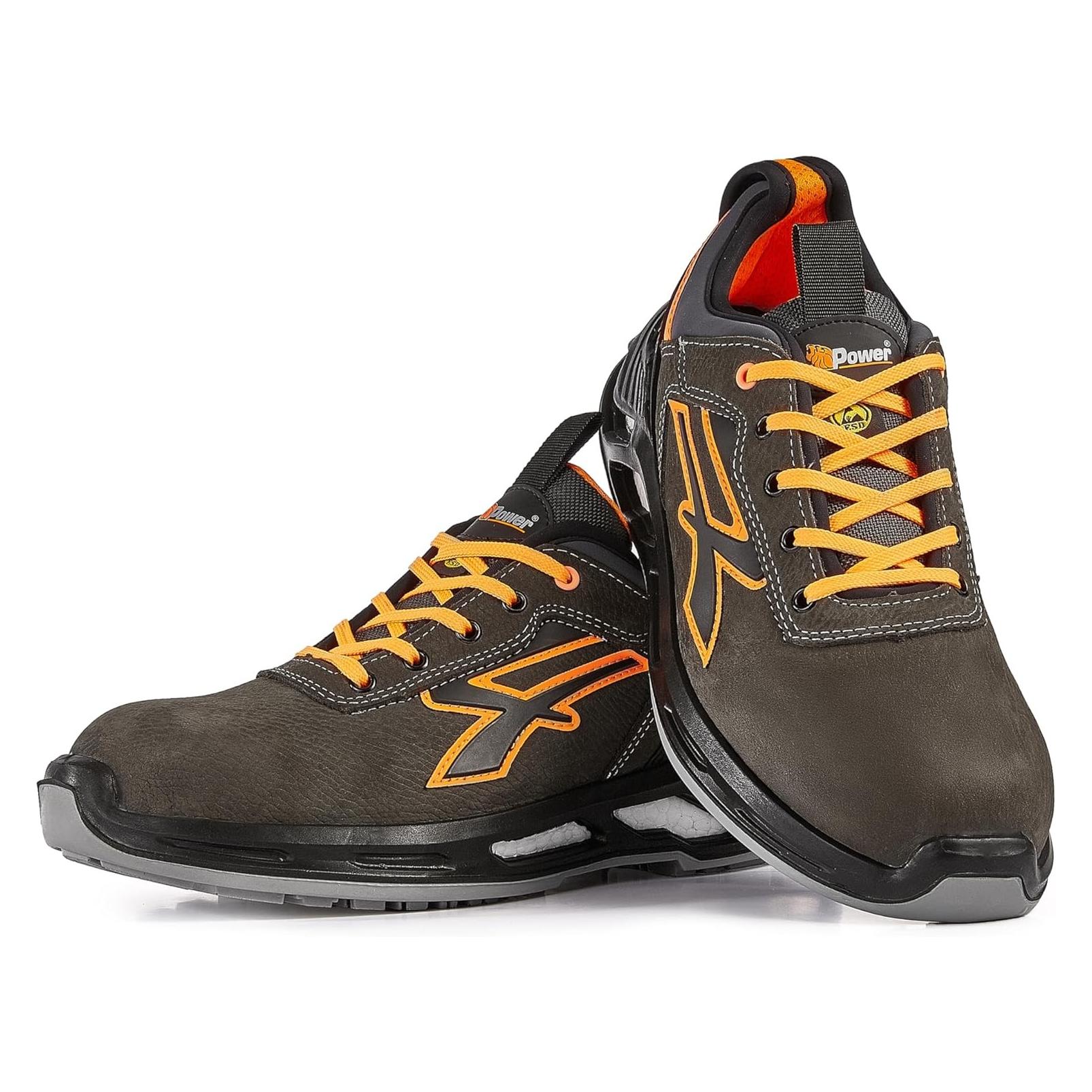Upower U-Power Schuhe Duke Anthrazit Orange Niedrige Nummer (S3, 44) (RS20124)