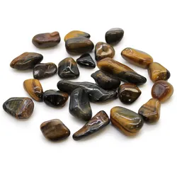 Bag of 24 Small African Tumble Stones - Tigers Eye - Varigated