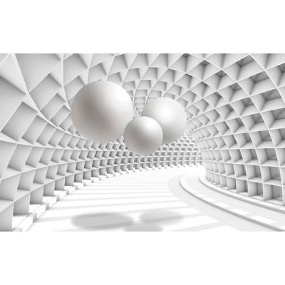 Fototapete PAPERMOON "Abstrakt 3D Effekt", bunt, B:3,5m L:2,6m, Vlies, Tapeten