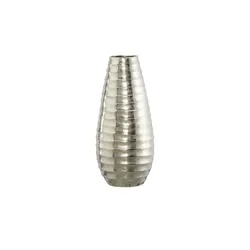 HOME STORY Vase   ¦ silber ¦ Aluminium ¦ Maße (cm): H: 46  Ø: 21.0
