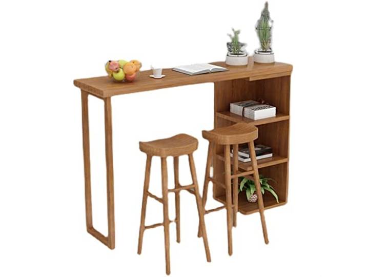 loeusjfnr Langer Bartisch Massivholz Bar Hochtisch gegen die Wand Esstisch Long Weinschrank Wohnzimmerbar ohne Stühle