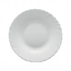 First flacher Teller Ø Cm 25,5 White Glas Bormioli Rocco 6er-Pack