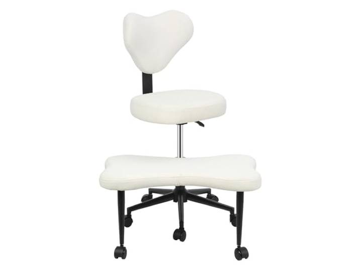 reukmuuc Stuhl mit Kreuzbeinen, ergonomisch, verstellbar, Büro-Meditationshocker, 360° drehbar, Lendenwirbelstütze, höhenverstellbar (81,3–101,6 cm), Sherpa-Material für Yoga, Heimbüro und