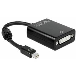 Delock 65098 Mini-DisplayPort / DVI Adapter [1x Mini-DisplayPort Stecker - 1x DVI-Buchse 24+5pol.] Schwarz 0 cm