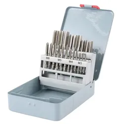 Toolcraft, Gewindeschneider + Gewindebohrer, 21TLG.HSS Handgewindebohrersatz M3 - M12