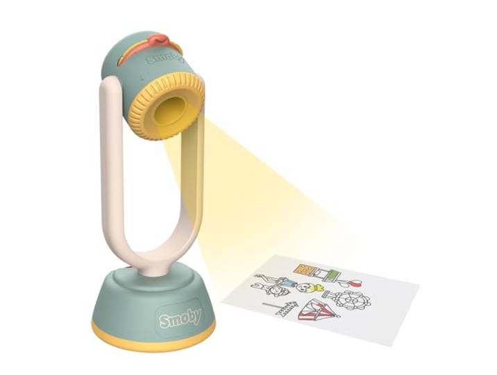 Smoby - Zeichenprojektor mit 192 Motiven - Licht-Projektion mit Fokusverstellung & Themen-Kartuschen - Kreativspielzeug für Kinder mit vielseitigen Tier- & Figurenmotiven - Ab 4 Jahren
