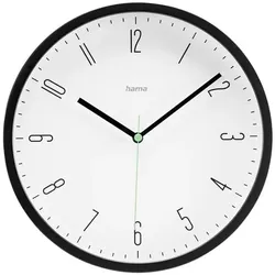 Hama Wanduhr Capri schwarz 250 mm schwarz, 25 cm