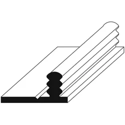 Werkstarck, Zubehör Türbeschlag, Lippen-Dichtungsprofile zu LED Abschlussprofilen Frontligh/Downlight