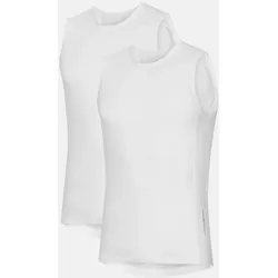 AERO ÄRMELLOSES MESH RADTRIKOT - 2-Pack - Weiß - M