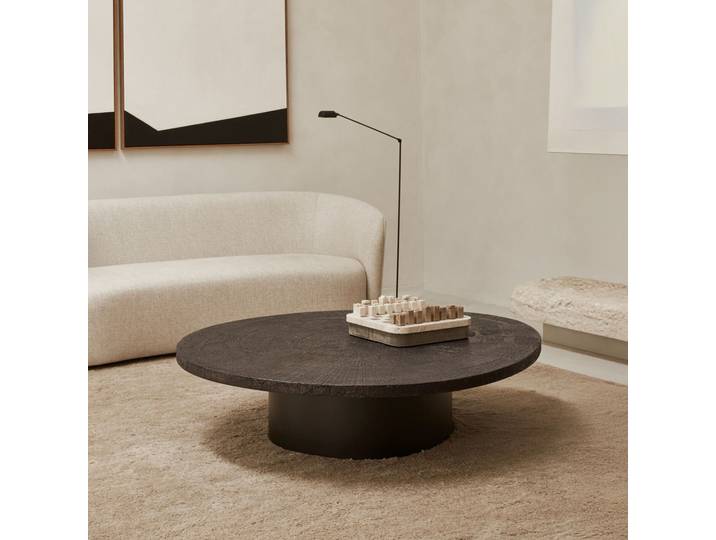 Ethnicraft Organische Salontafel Slice Minerals, 105 x 94cm - Whisky