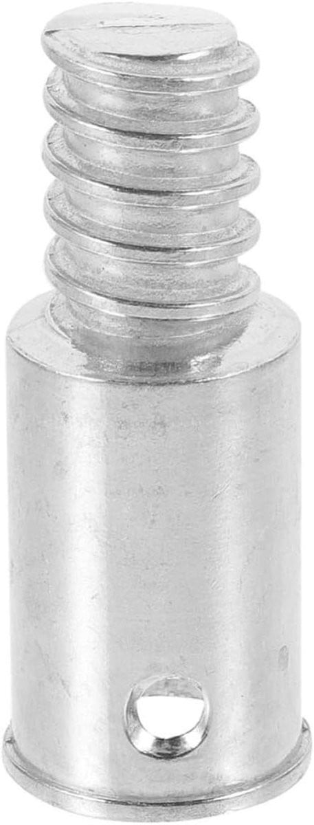 Schroefdraad Adapter voor Bezemsteel Reparatie in Zilver Aluminium Legering, 65 cm Lengte