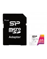 Silicon Power Elite Flash-Speicherkarte microSDXC-an-SD-Adapter inbegriffen 64 GB A1 / Video Class V10 / UHS-I U1 / Class10 microSDXC (SP064GBSTXBV1V20SP)