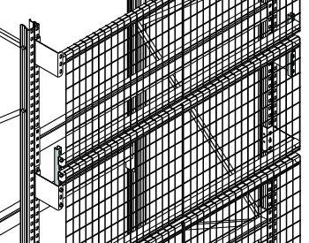 Gitterrückwand-Set, f. H 2500 u. T 850 mm, Weite 2700 mm, inkl. Zubehör