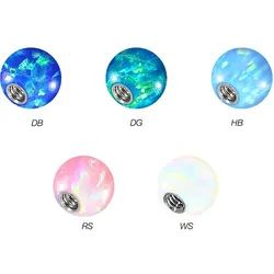 SET Synthetischer Opal Schraubkugel mit Chirurgenstahl-Gewinde