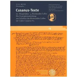 Cusanus-Texte / III. Marginalien, Fachbücher