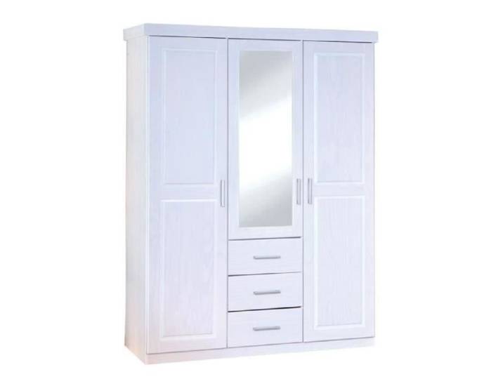 Armoire 3 Portes & 3 Tiroirs  Angel  190cm Blanc