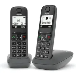 Gigaset AS490DUO, Telefon, Schwarz