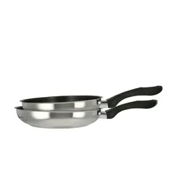 KHG Pfannenset 2-teilig  , silber , Edelstahl