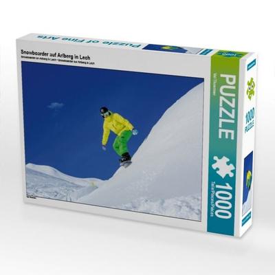 CALVENDO Puzzle Snowboarder auf Arlberg in Lech | 1000 Teile Lege-Größe 64 × 48 cm Foto-Puzzle für glückliche Stunden