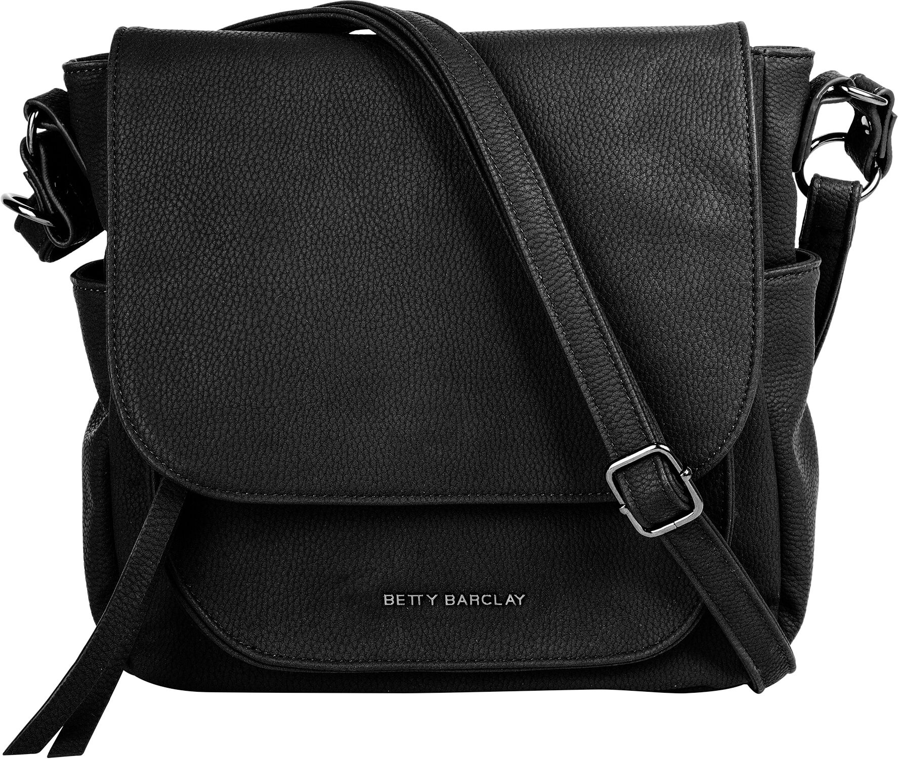 Umhängetasche BETTY BARCLAY "BETTY BARCLAY Damen", Damen, Gr. B/H/T: 23cm x 22cm x 10cm onesize, schwarz, Polyurethan (PU), unifarben, Taschen Umhängetasche schwarz B/H/T: 23cm x 22cm x 10cm onesize