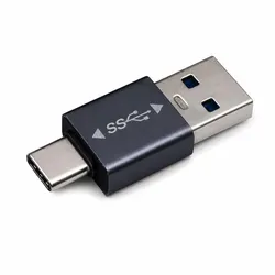 USB-C OTG Adapter, USB-C Stecker auf USB-A Stecker, grau