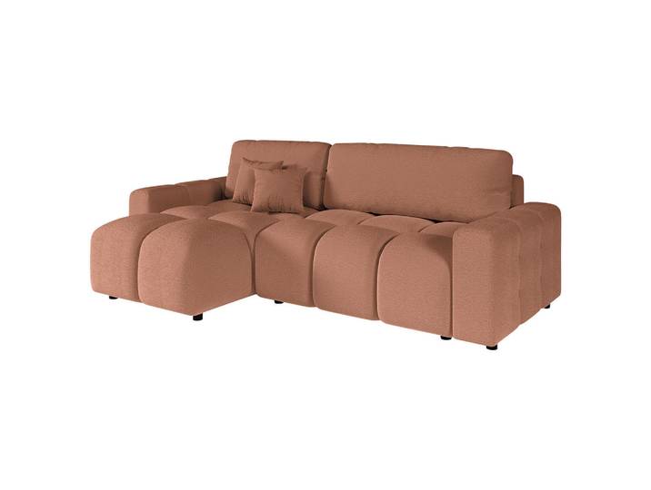 Ecksofa, Braun, 233x142 cm, Textil, 4-Sitzer & Seitenverkehrt Montierbar, Modern, Livetastic