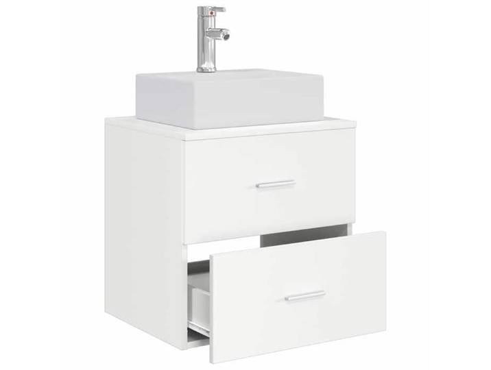 Meuble sous lavabo - - Meuble lavabo - Bois ingénierie - Blanc - Avec lavabo - 49 5x41x62 5 cm 433suw20j