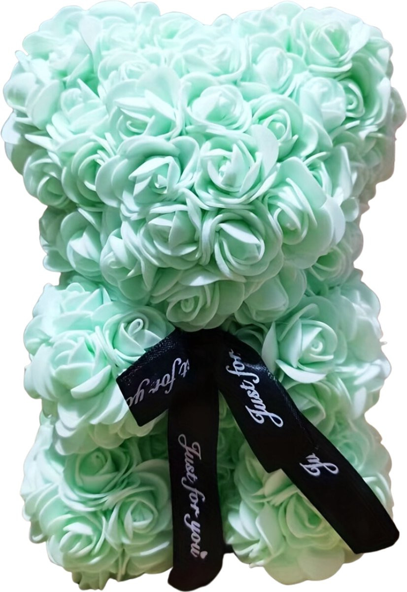 Rozen Beer Rose Bear Teddy Lichtgroen