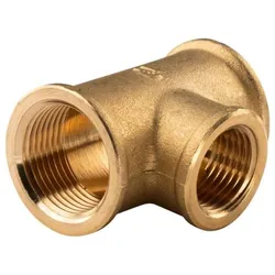 Messing Gewinde-Fitting T-Stück Mittelabgang reduziert 3/4"IG - 1/2" IG - 3/4"IG - schwere Ausführung