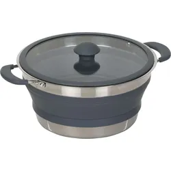 Berger Edelstahl Falt-Topf 3,5 Liter grau gefaltet 6 cm hoch