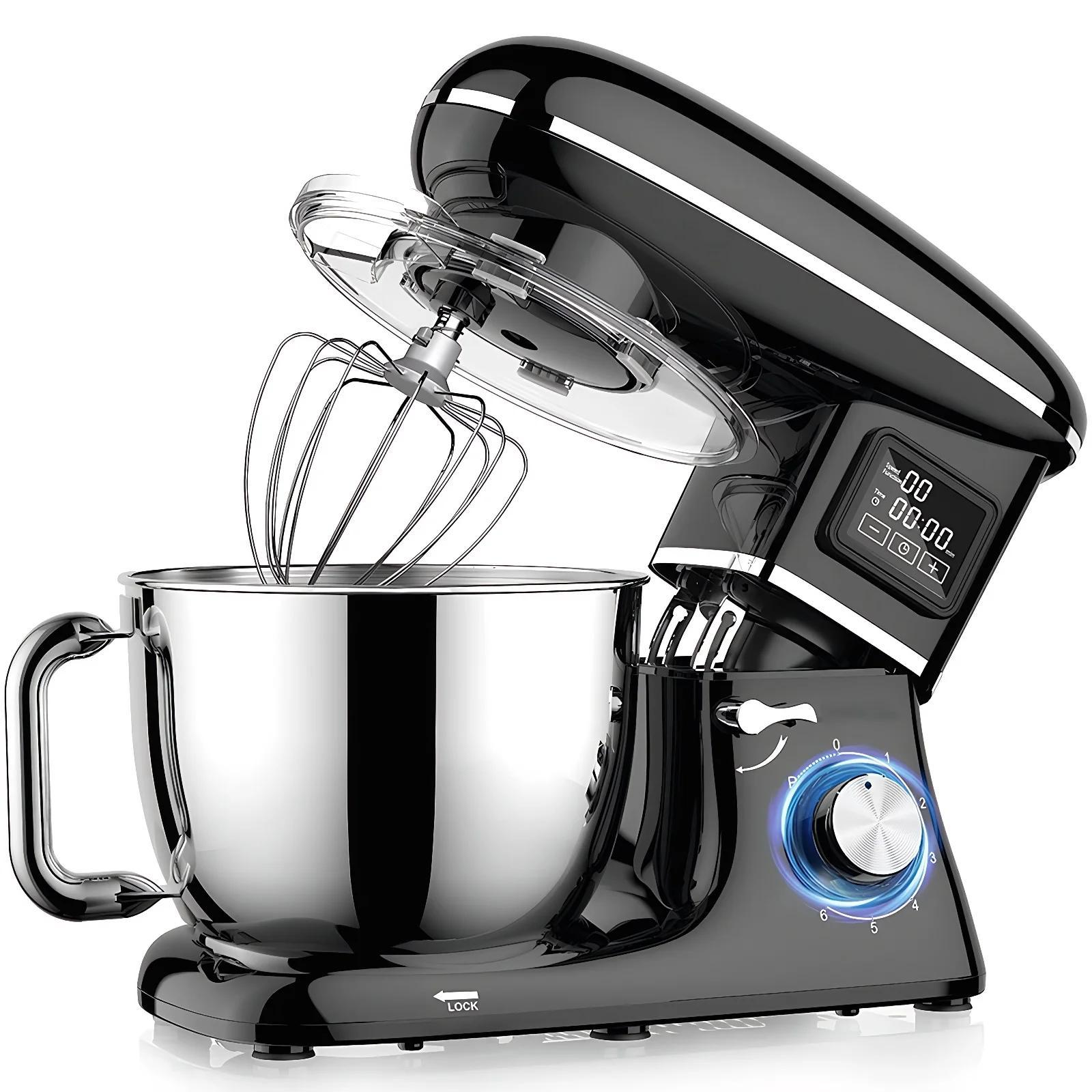Küchenmaschine - Knet- und Rührmaschine 1900 W - 6 Stufen - 6,5 L Edelstahlschüssel - Smart Display - Schwarz