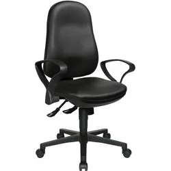 Topstar, Bürostuhl, Bürodrehstuhl Support SY 8550SD10 Kunstleder SU Armlehnen sw (42 - 55 cm)