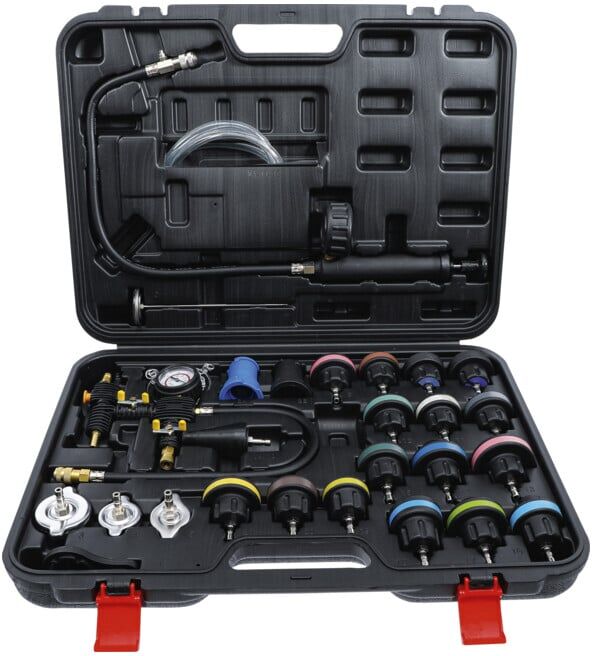 Testeur de circuit de refroidissement avec système de remplissage 27 pièces BGS Do it yourself (98098)