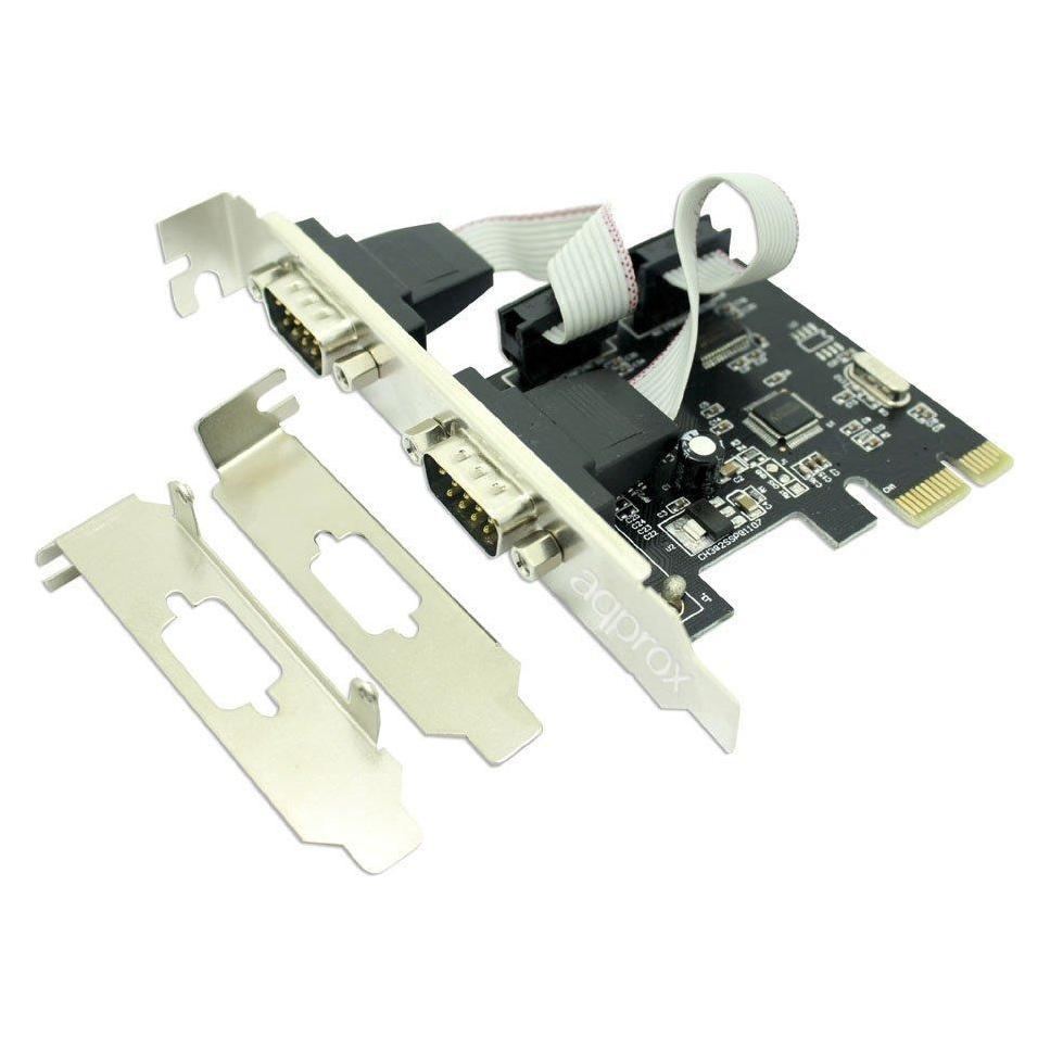 Approx APPPCIE2S - PCIe - Seriell - Aluminium - Schwarz - PC - Windows 7 Home Basic,Win (APPPCIE2S)