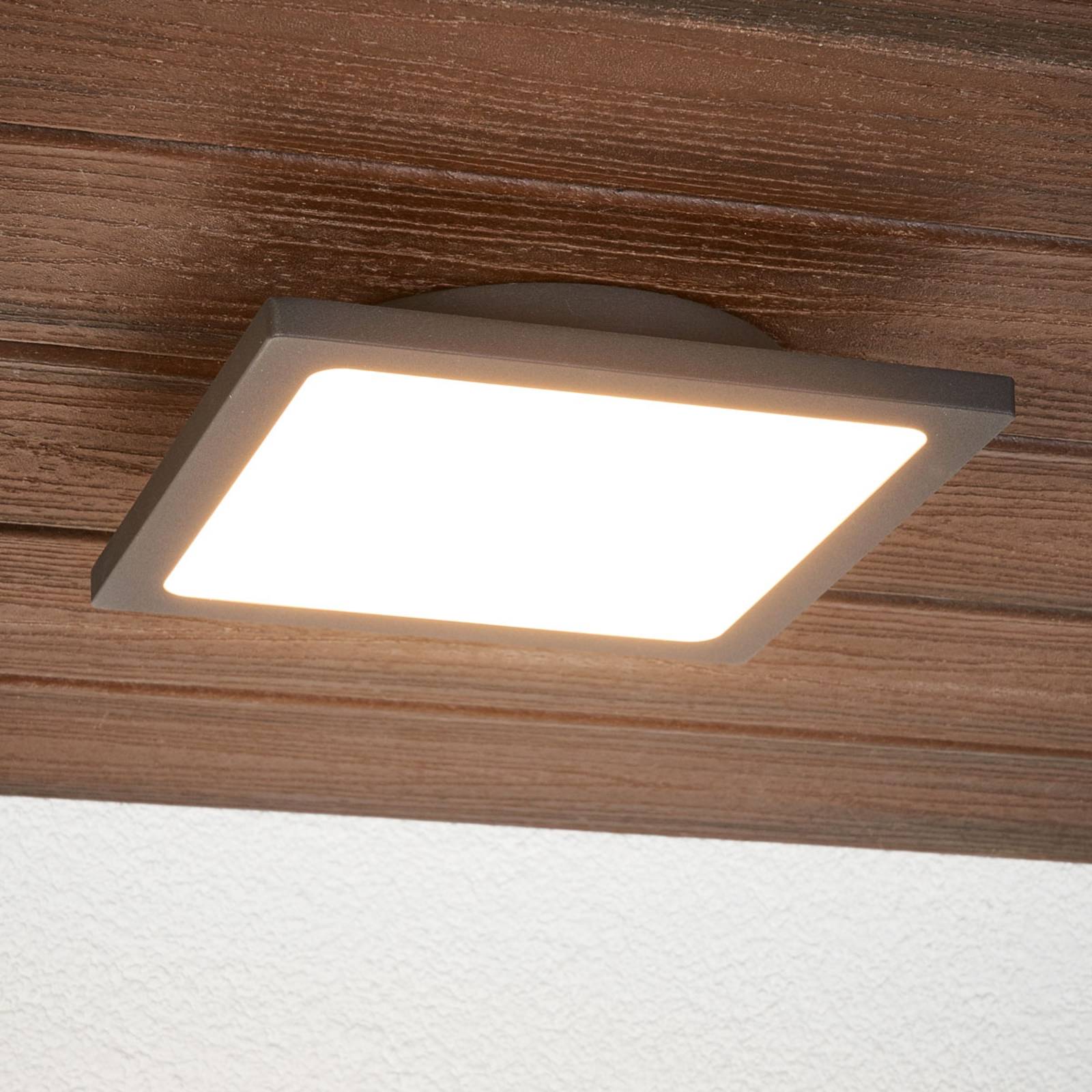 LED Außendeckenleuchte Mabella Lucande, schwarz, Aluminium, Modern, LED Deckenleuchten