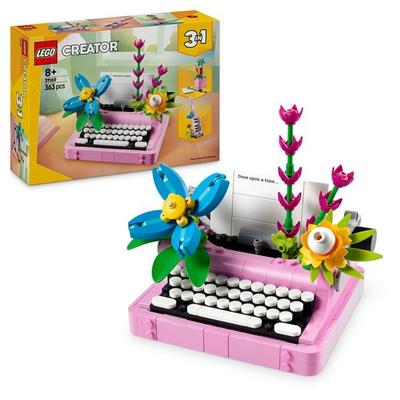 LEGO Creator 31169 3in1 Schreibmaschine mit Blumen, Kreatives Spielzeug