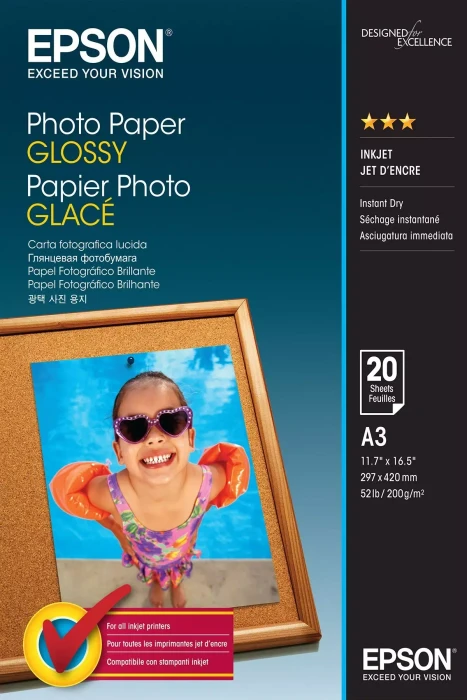 Epson Photo Paper Glossy A3 20 Blätter