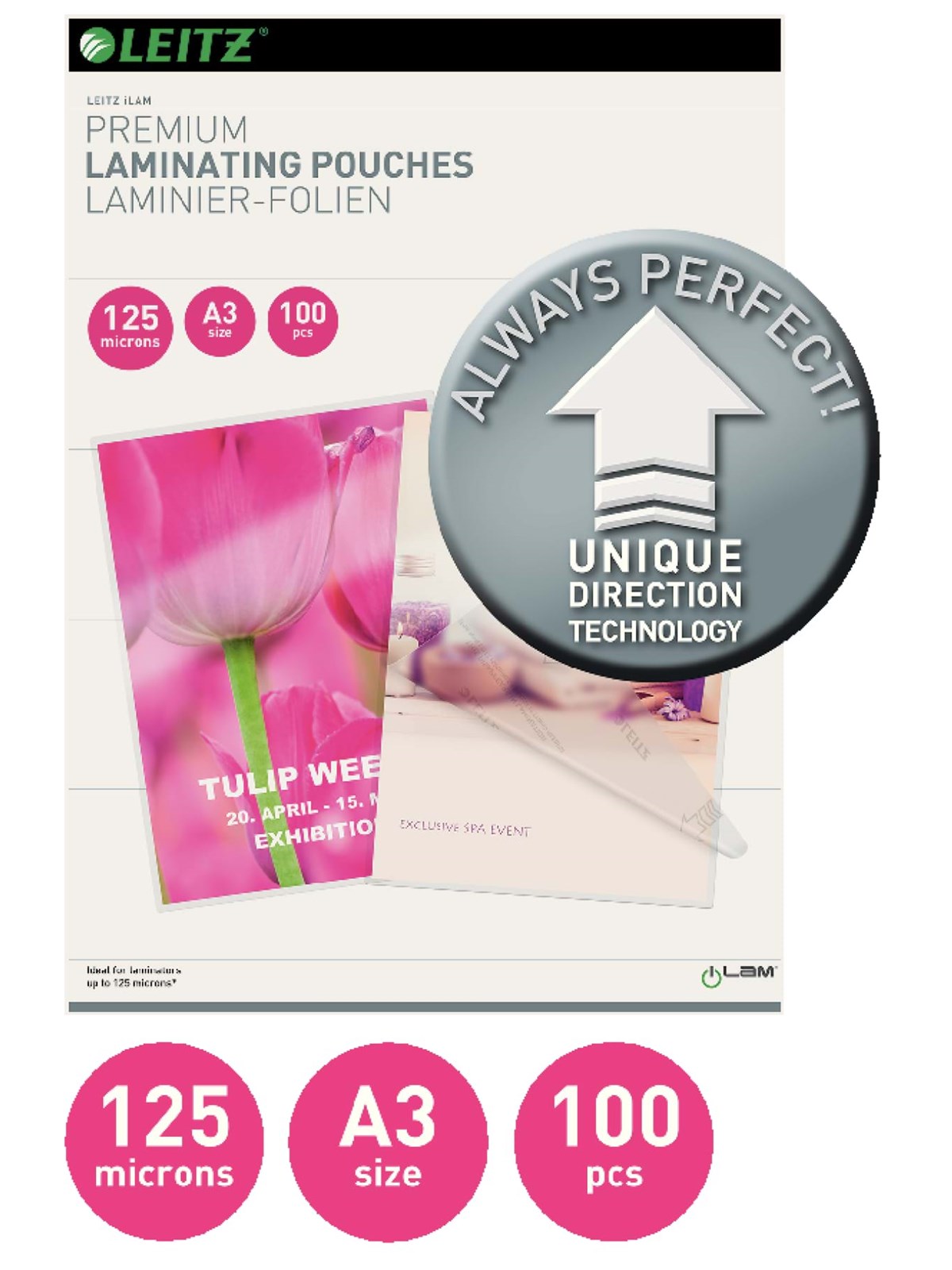 Leitz iLAM UDT Heißlaminierfolien A3, 125 mic