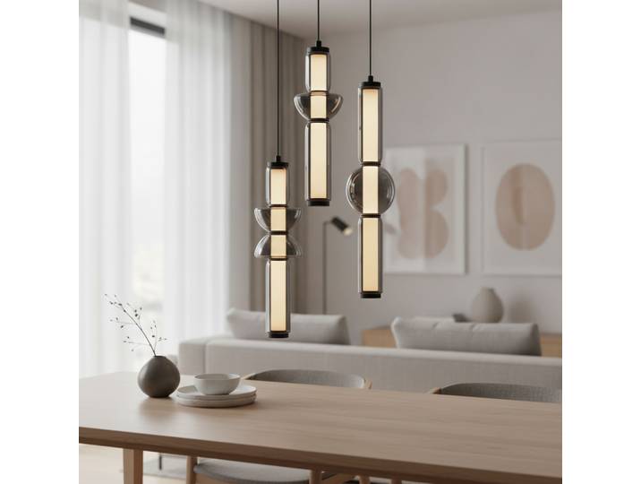 Design hanglamp Ulon 3-lichts smoke glas Lyora - 109200