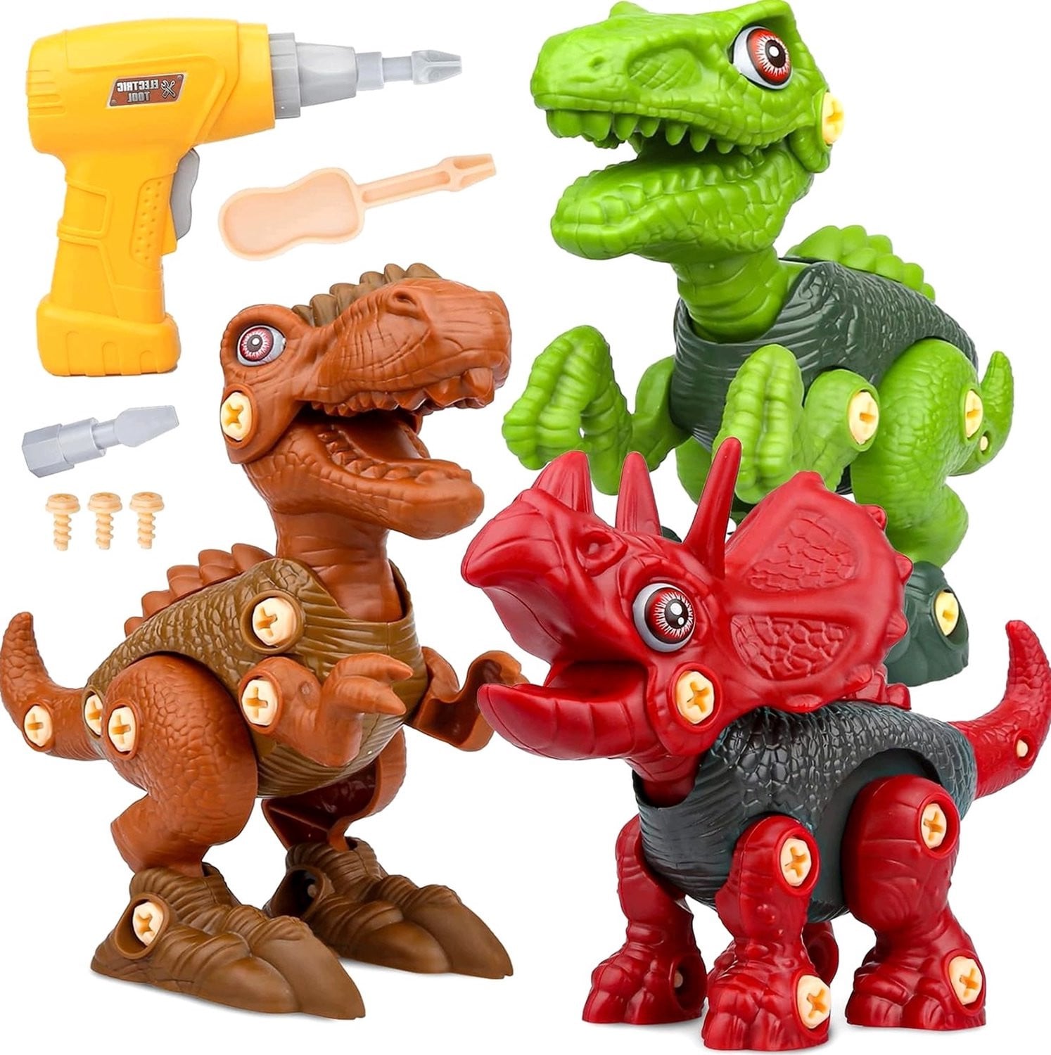 Dino Bouwpakket met Interactieve Boormachine - STEM Educatief Speelgoed