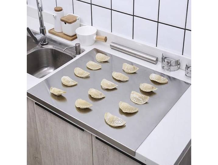 Planche à découper domestique en acier inoxydable, planche à découper multifonctionnelle de qualité alimentaire pour pâtisserie aux fruits et légumes