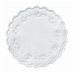 DUNI Tissue-Untersetzer Romance weiß Ø 9 cm