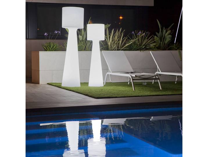 Newgarden Grace LED-Stehleuchte, Kabel, 170 cm, weiß / opal, Kunststoff