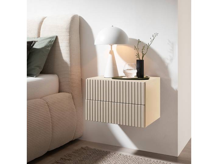 Hänge-Nachtkommode Narella 42 x 28 x 30cm 2 Beige/Kaschmir
